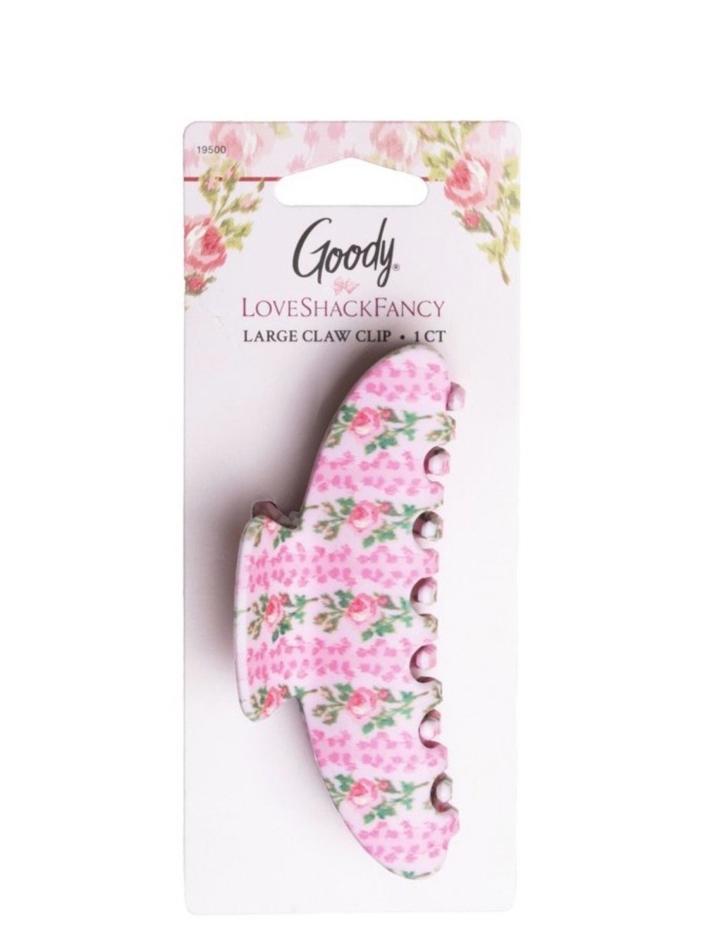 LoveShackFancy Pink Floral Large Claw Clip by Goody